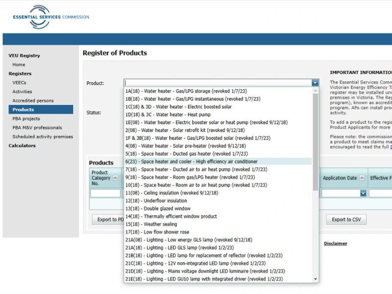 instructional to find the correct program under the VEU program.